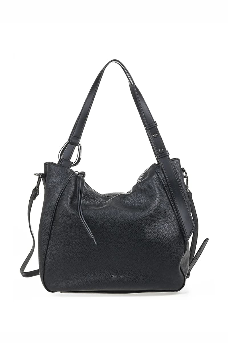 VERDE FASHION | Borsa a spalla morbida chiusura zip - 5