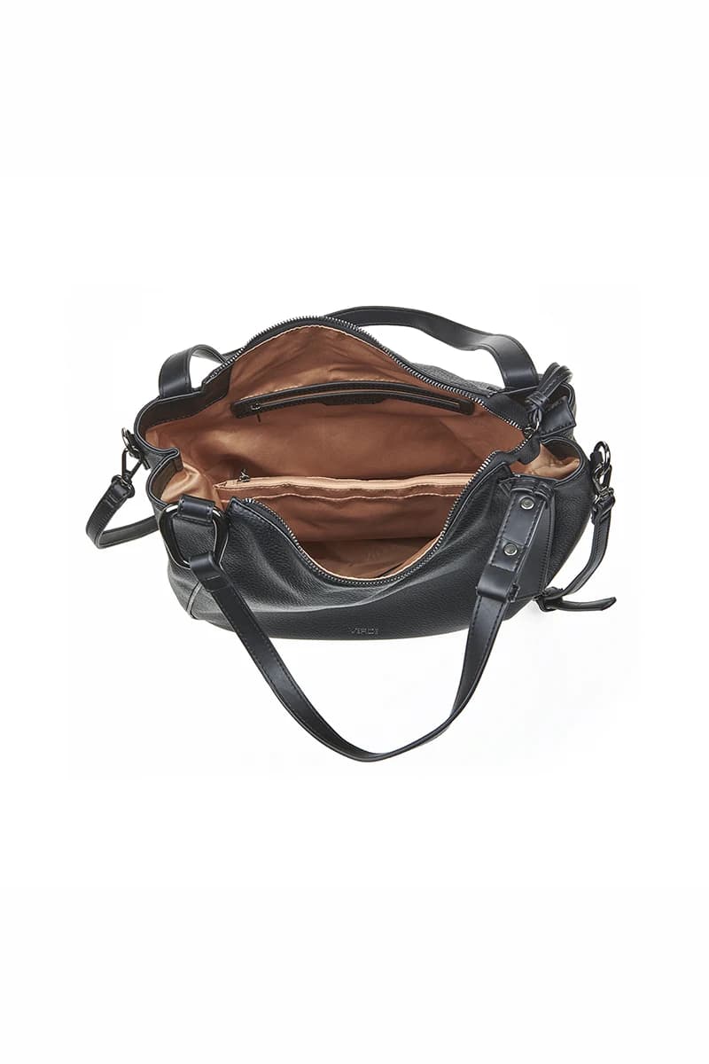 VERDE FASHION | Borsa a spalla morbida chiusura zip - 8
