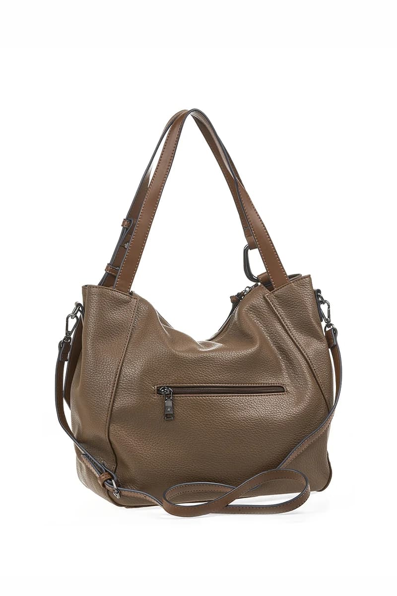 VERDE FASHION | Borsa a spalla morbida chiusura zip - 10
