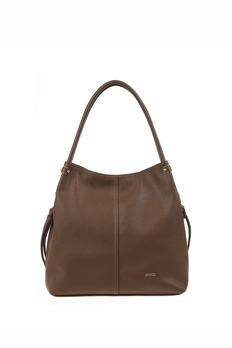 VERDE FASHION | Borsa a spalla morbida con zip - 1