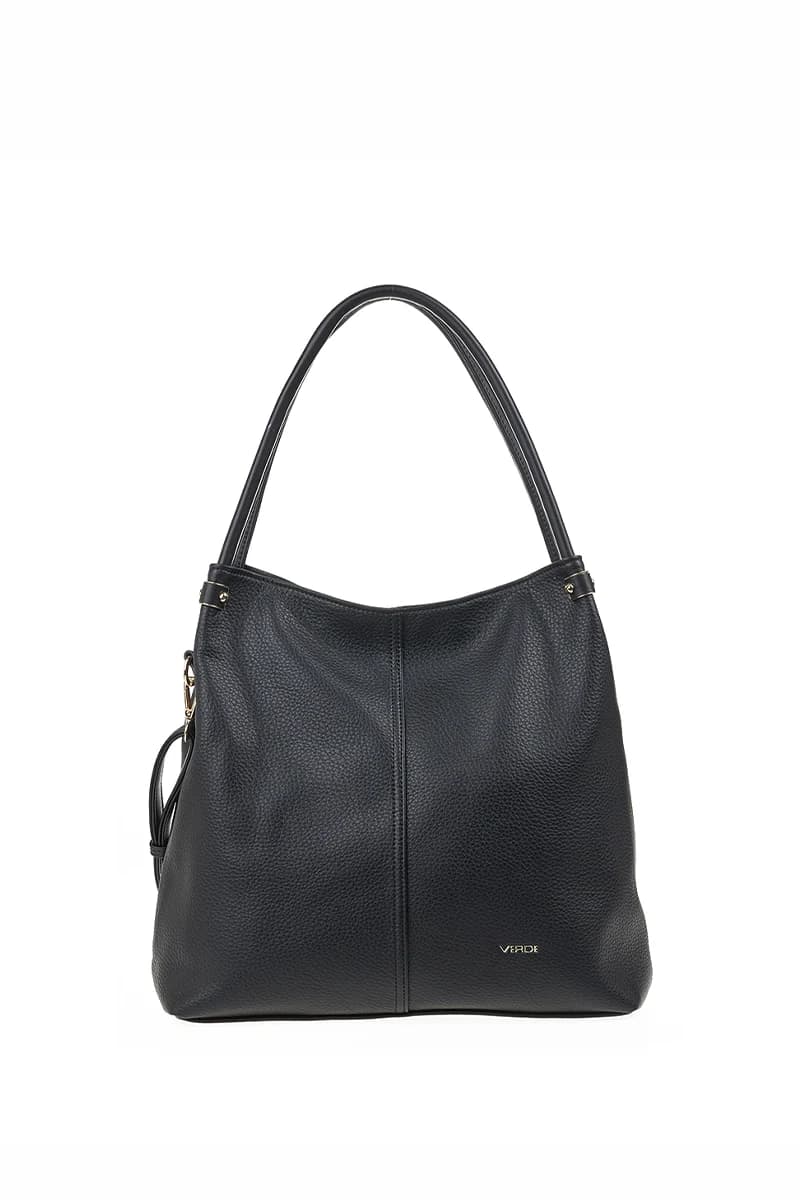 VERDE FASHION | Borsa a spalla morbida con zip - 10