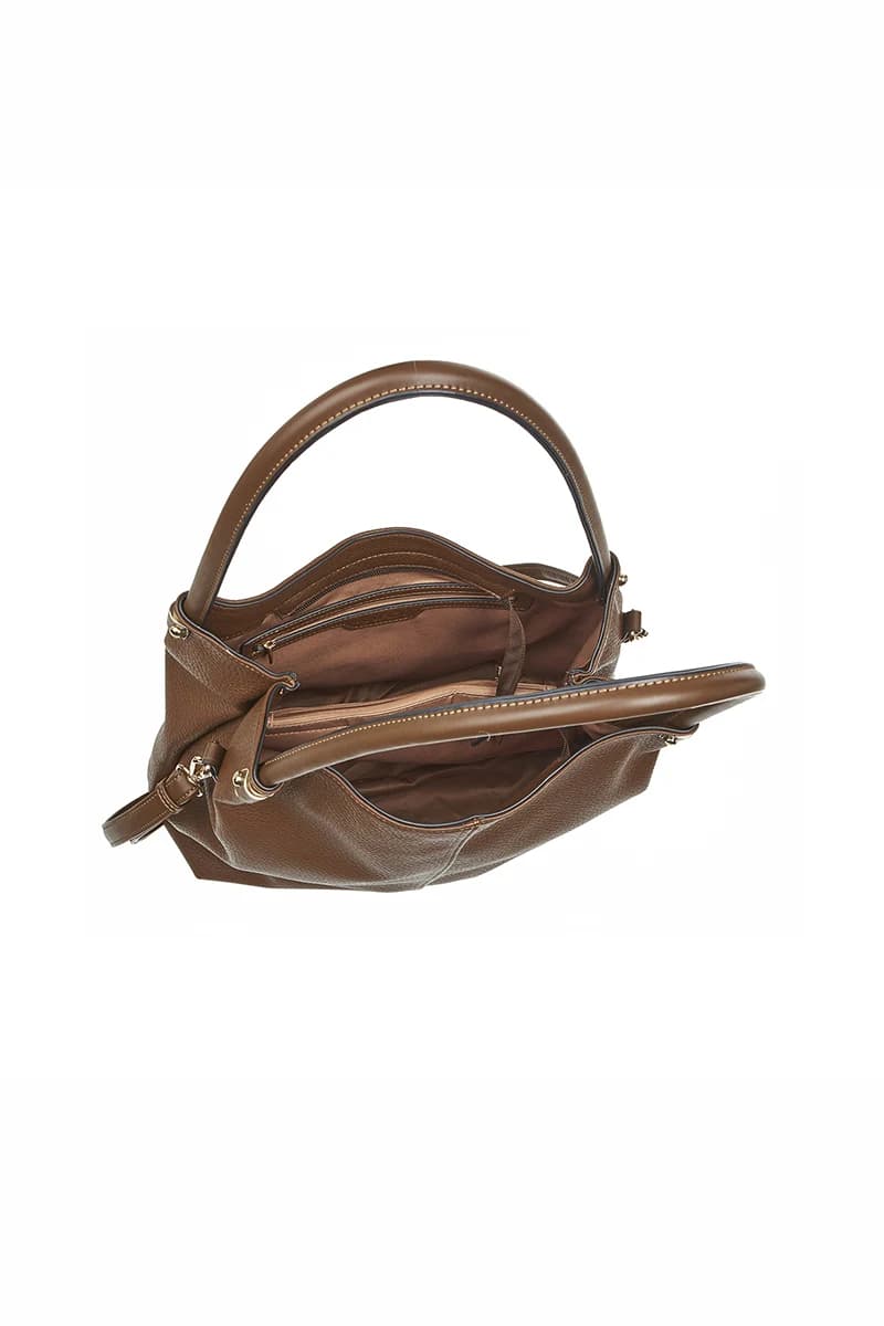 VERDE FASHION | Borsa a spalla morbida con zip - 4