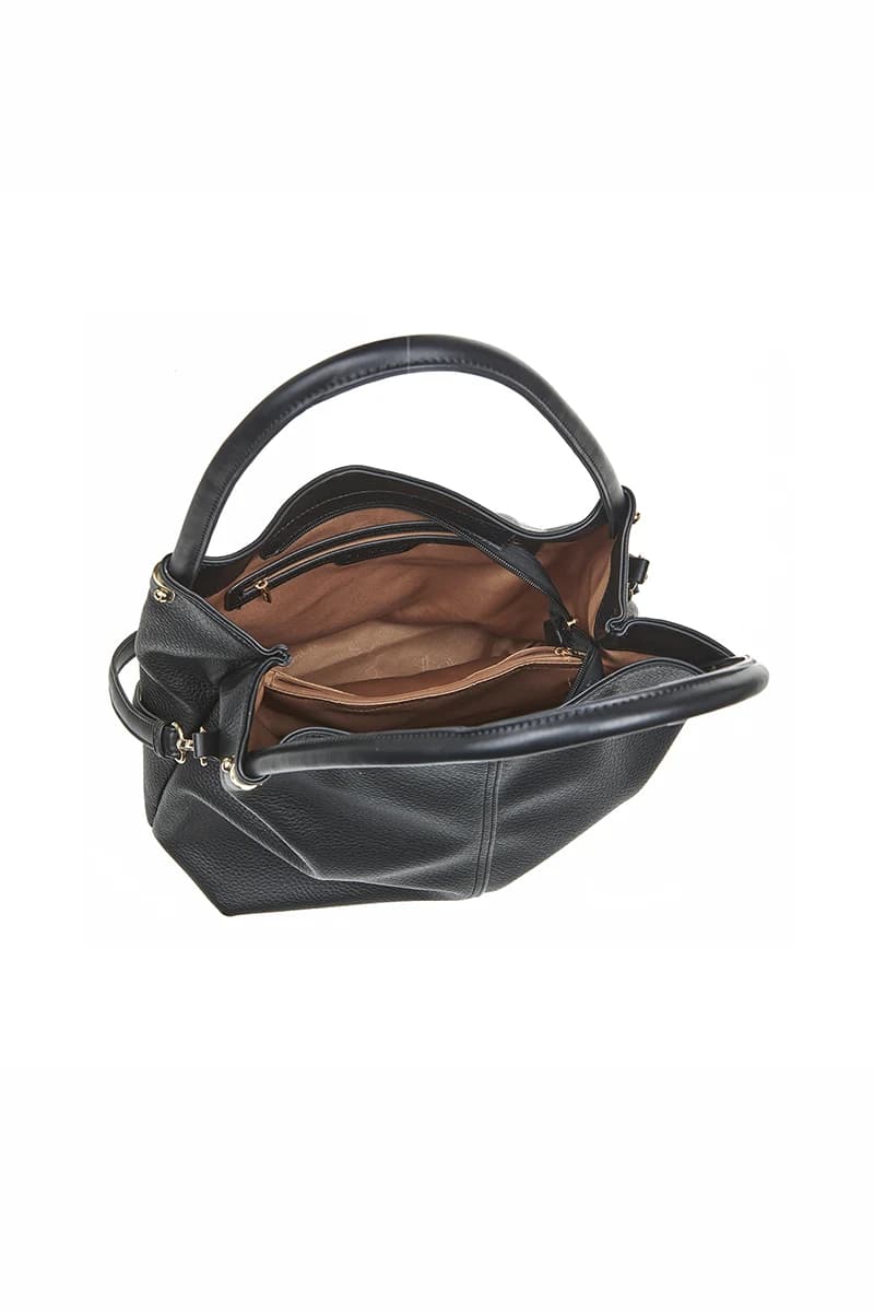 VERDE FASHION | Borsa a spalla morbida con zip - 8