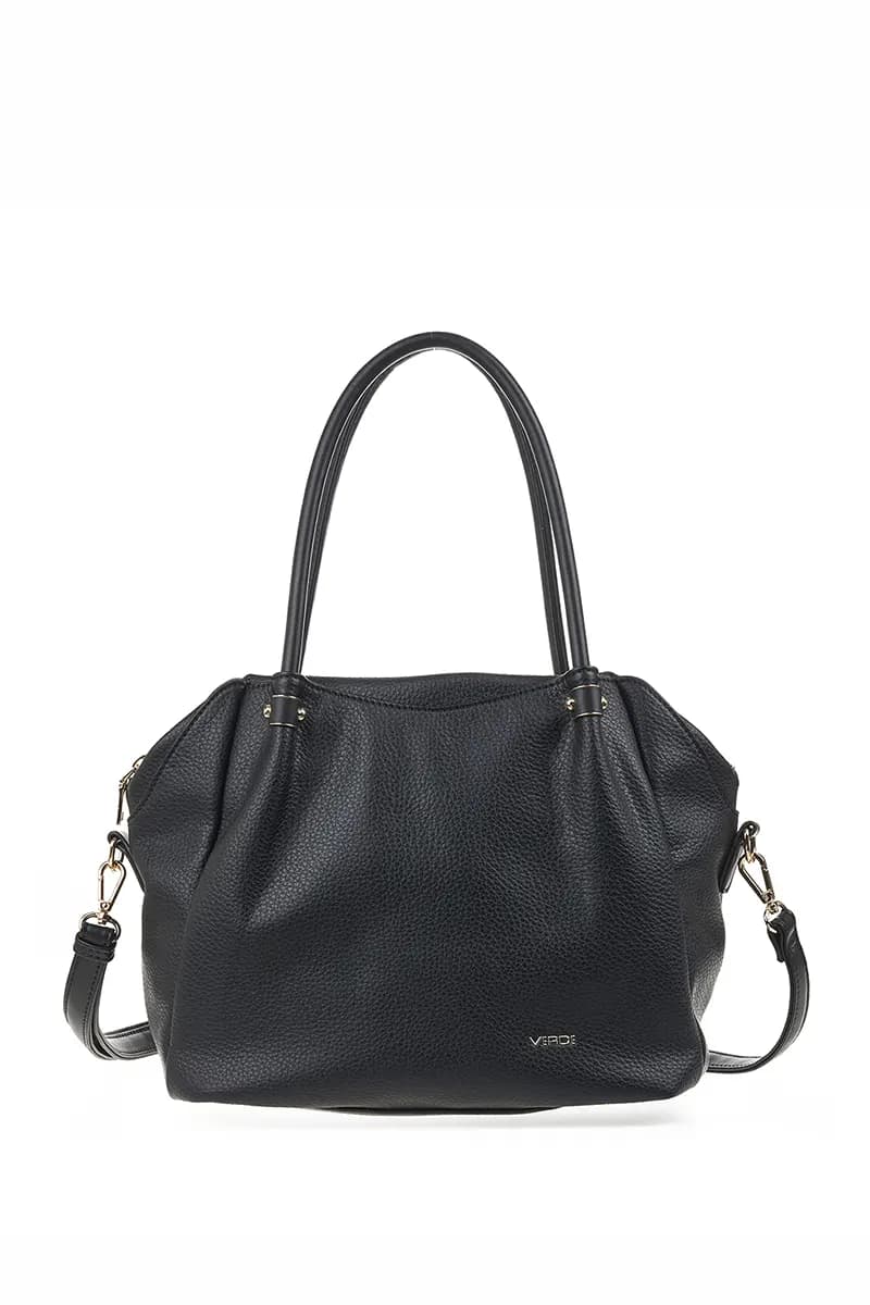 VERDE FASHION | Borsa a spalla morbida con zip - 1