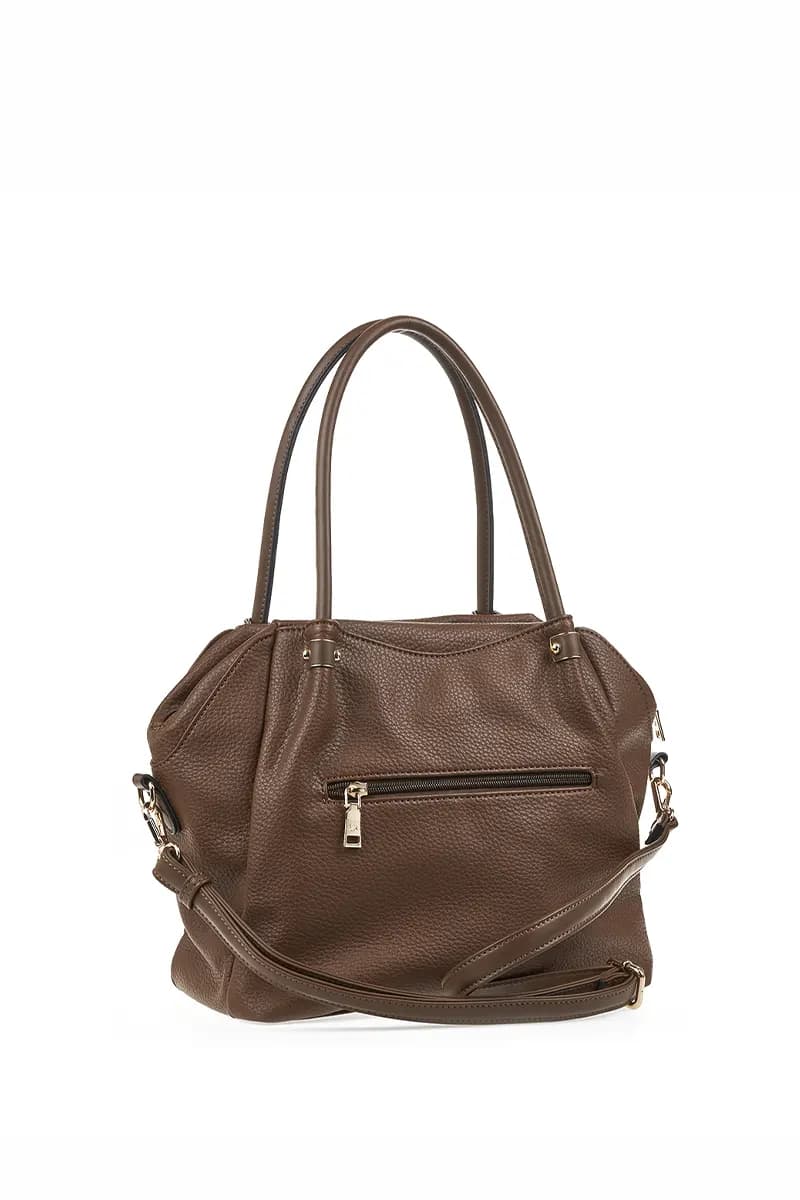 VERDE FASHION | Borsa a spalla morbida con zip - 6