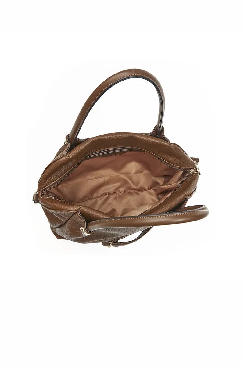 VERDE FASHION | Borsa a spalla morbida con zip - 8