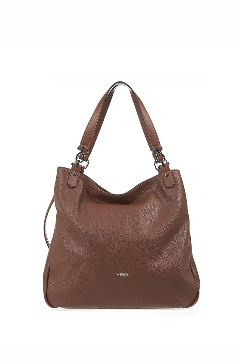 VERDE FASHION | Borsa a spalla morbida chiusura zip - 1