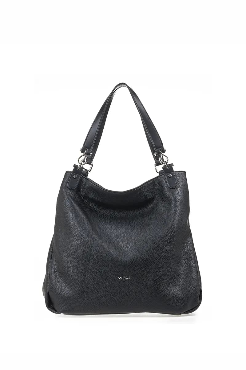 VERDE FASHION | Borsa a spalla morbida chiusura zip - 14