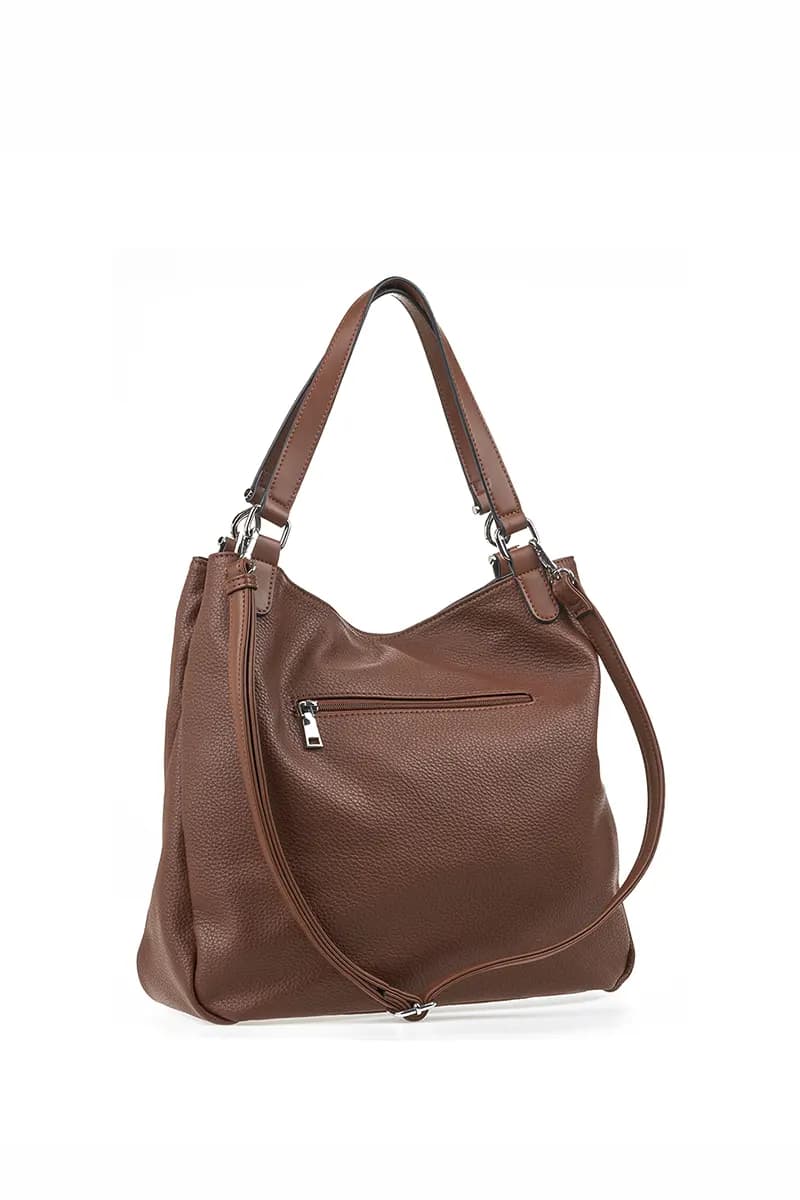 VERDE FASHION | Borsa a spalla morbida chiusura zip - 2