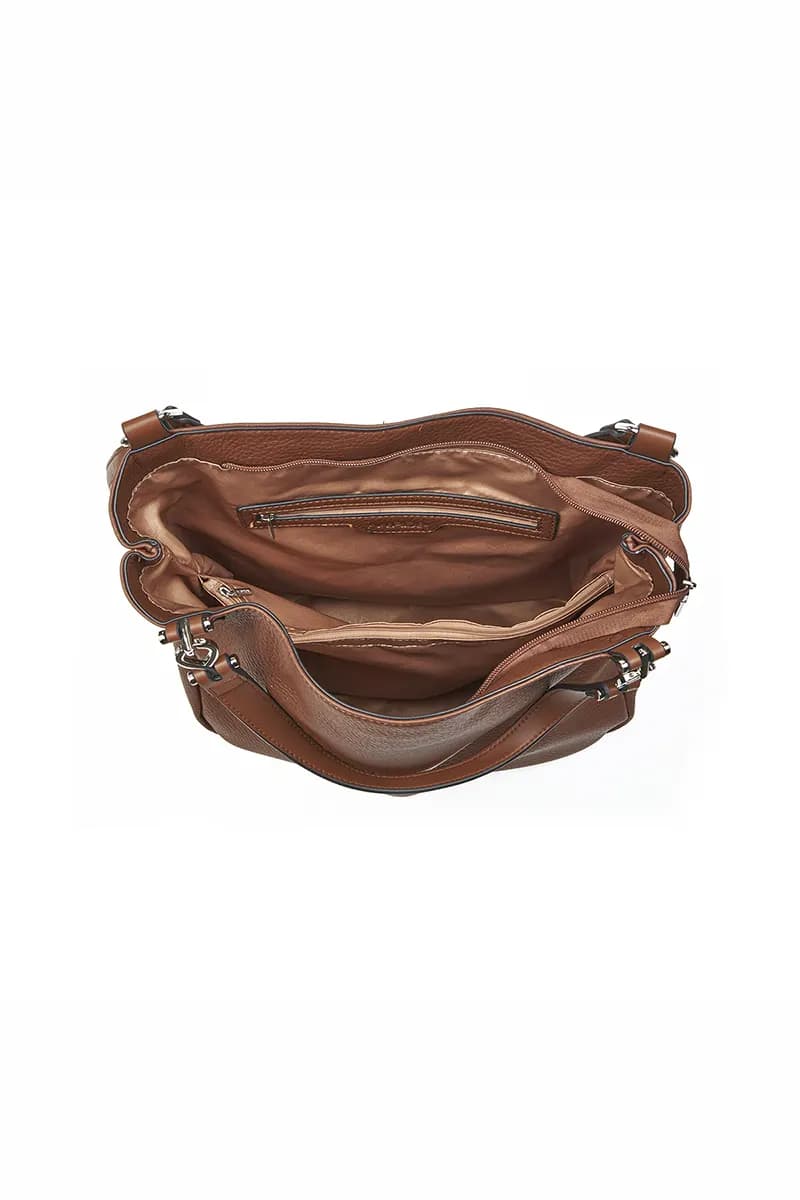 VERDE FASHION | Borsa a spalla morbida chiusura zip - 4