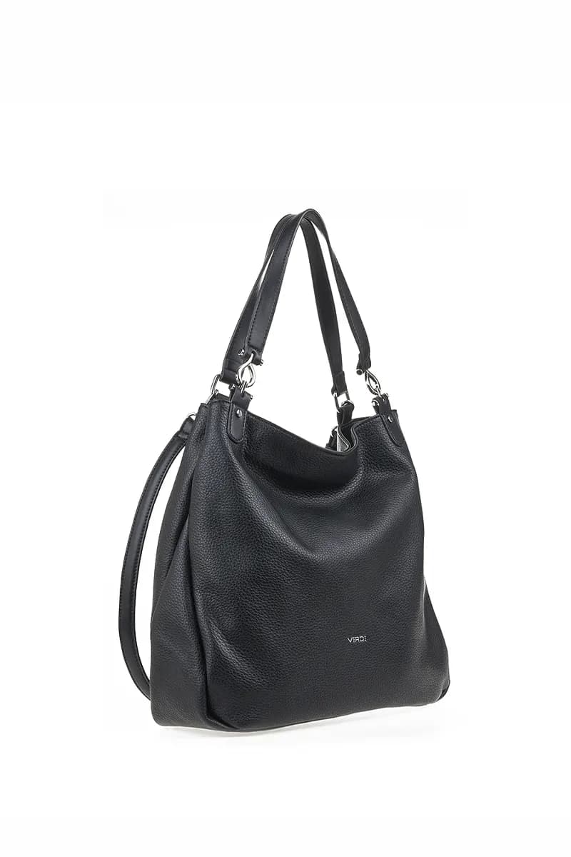 VERDE FASHION | Borsa a spalla morbida chiusura zip - 7
