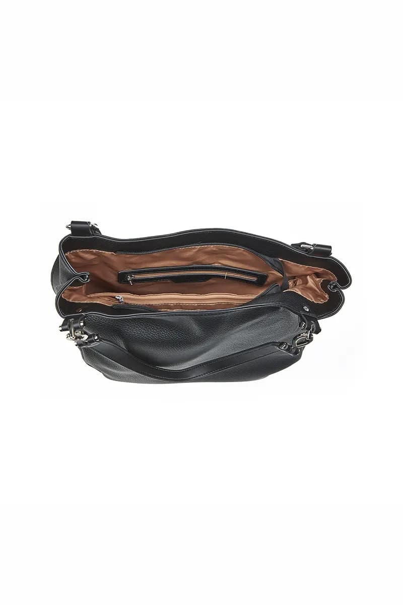 VERDE FASHION | Borsa a spalla morbida chiusura zip - 8