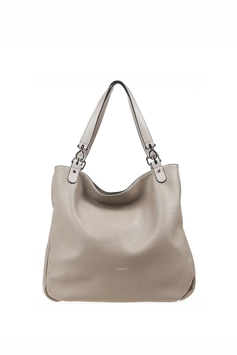 VERDE FASHION | Borsa a spalla morbida chiusura zip - 9