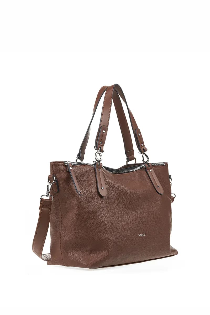 VERDE FASHION | Borsa a spalla morbida rettangolare con zip - 11