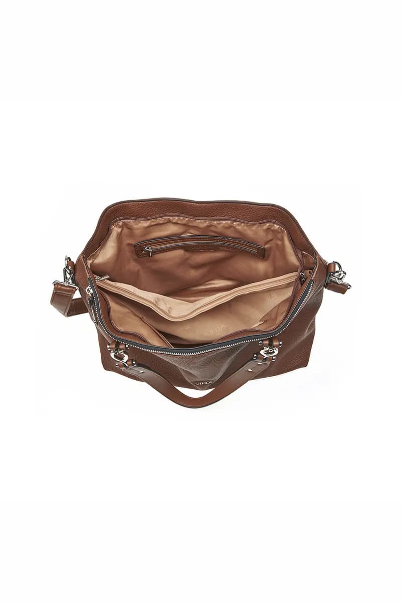 VERDE FASHION | Borsa a spalla morbida rettangolare con zip - 12