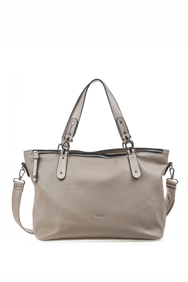 VERDE FASHION | Borsa a spalla morbida rettangolare con zip - 5