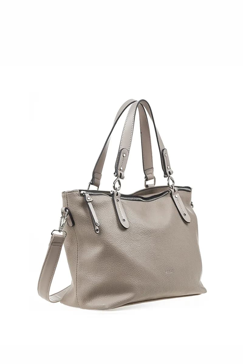 VERDE FASHION | Borsa a spalla morbida rettangolare con zip - 7