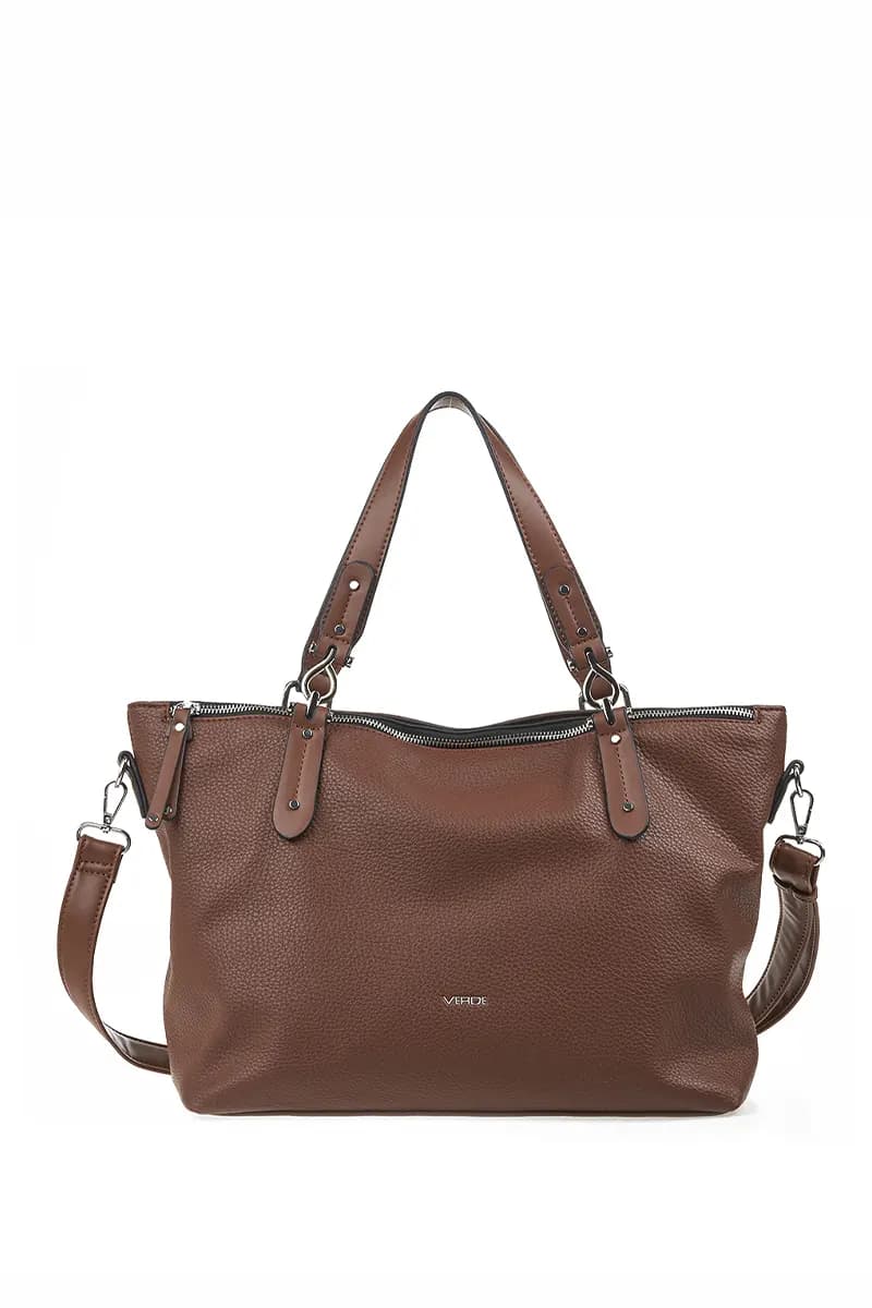 VERDE FASHION | Borsa a spalla morbida rettangolare con zip - 9
