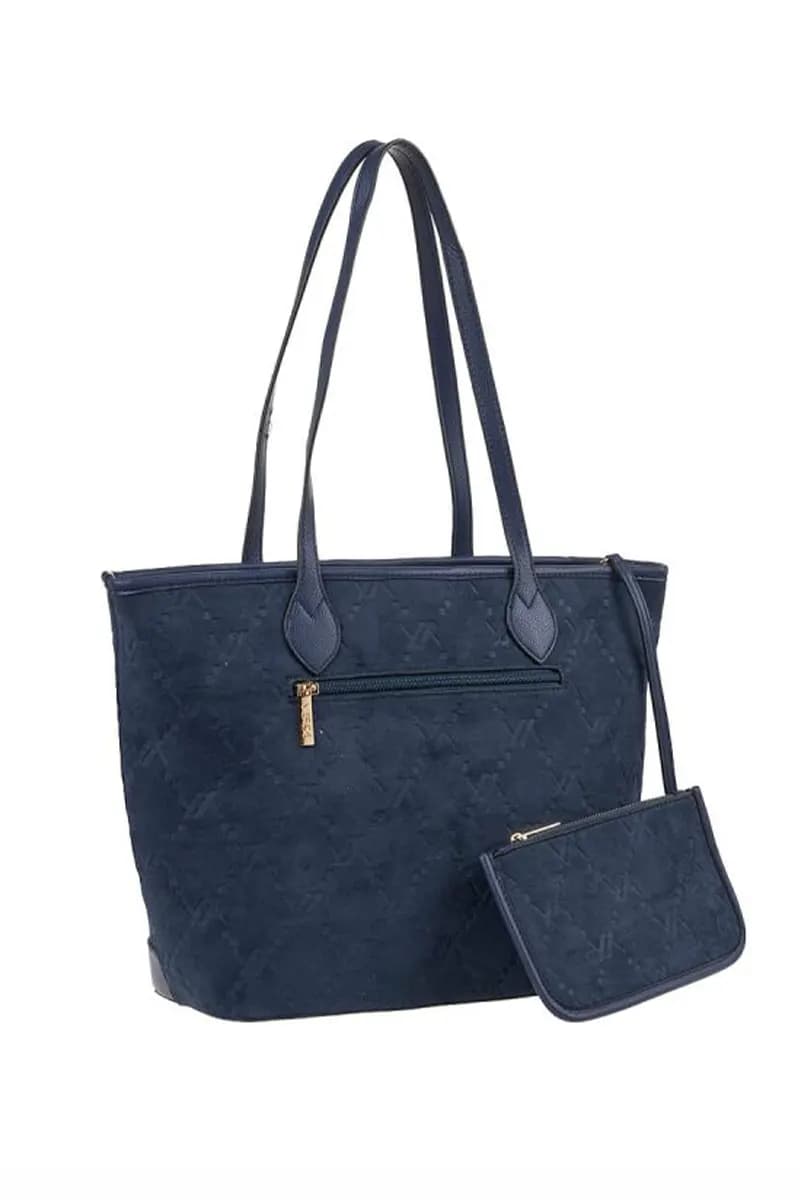VERDE FASHION | Borsa shopper scamosciata con pochette - 2