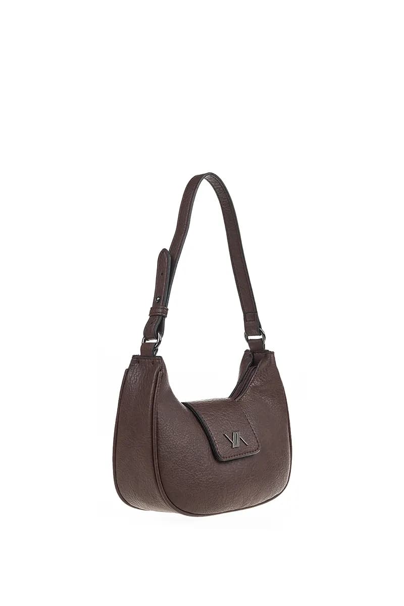 VERDE FASHION | Borsa hobo a spalla con fibbia - 3