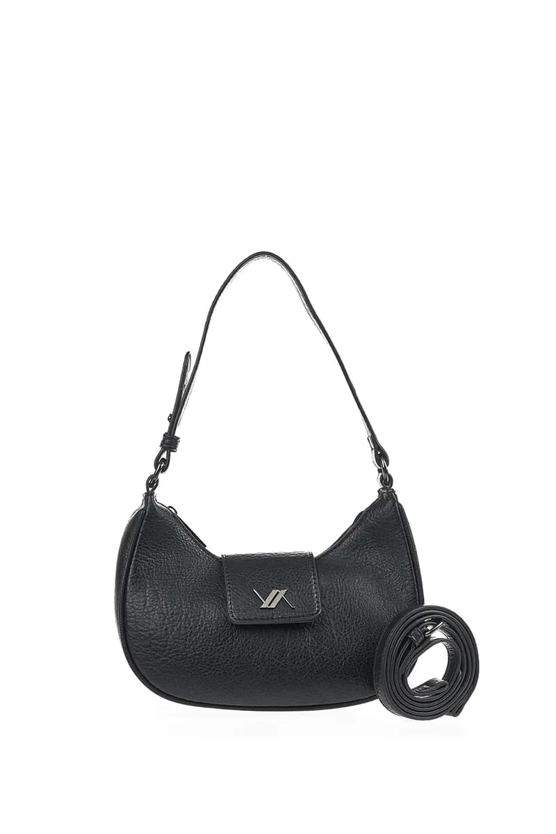 VERDE FASHION | Borsa hobo a spalla con fibbia - 5