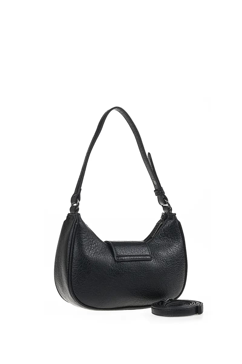 VERDE FASHION | Borsa hobo a spalla con fibbia - 6