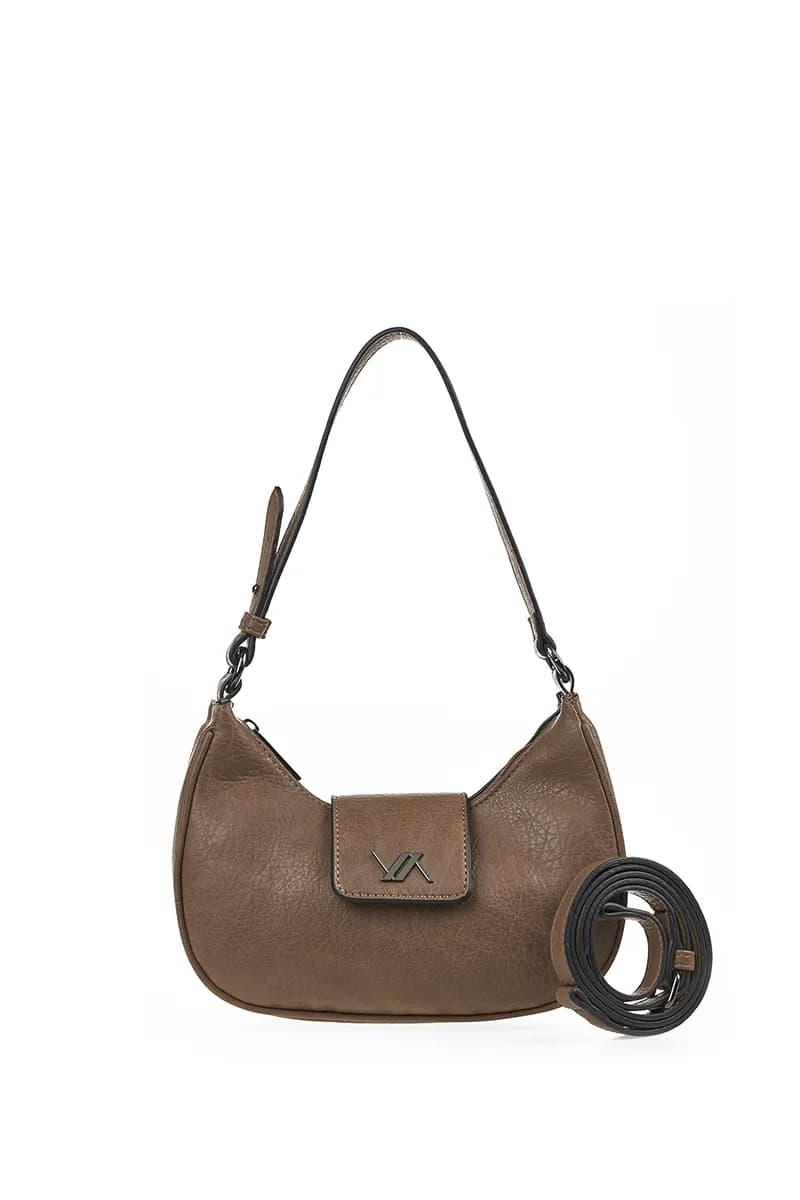 VERDE FASHION | Borsa hobo a spalla con fibbia - 9