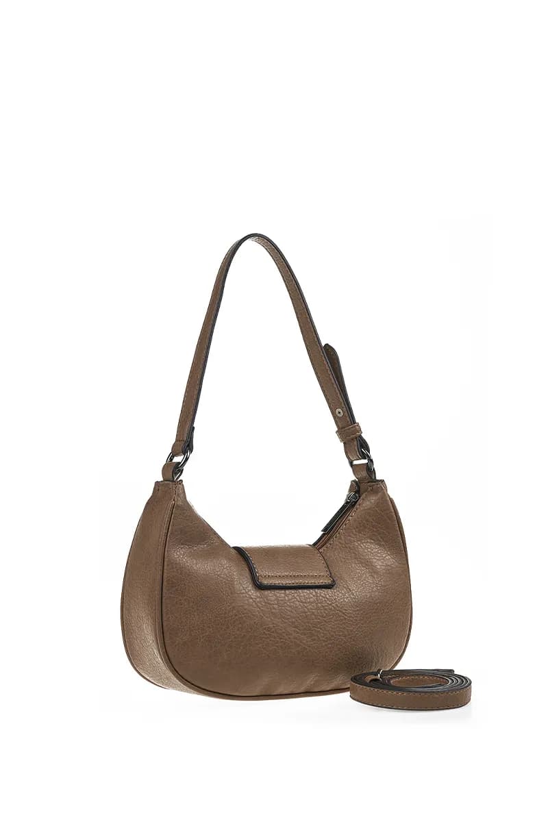 VERDE FASHION | Borsa hobo a spalla con fibbia - 10