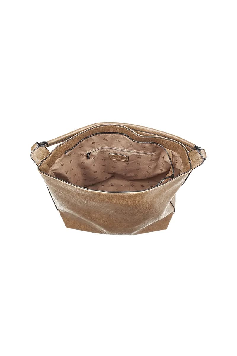 VERDE FASHION | Borsa a sacca con zip - 4