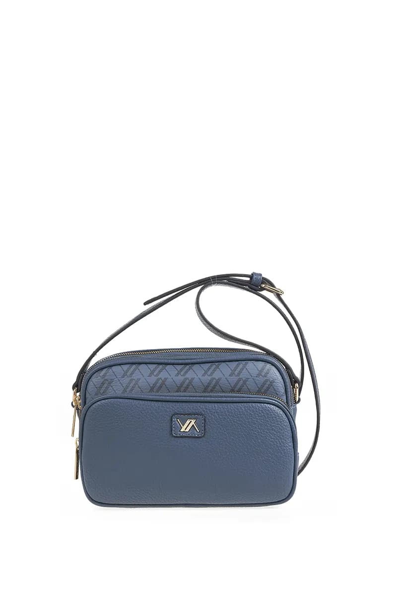 VERDE FASHION | Tracolla piccola doppia zip con logo