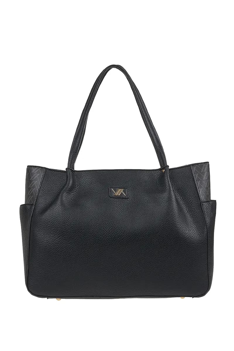 VERDE FASHION | Borsa a spalla con tasche con logo - 1