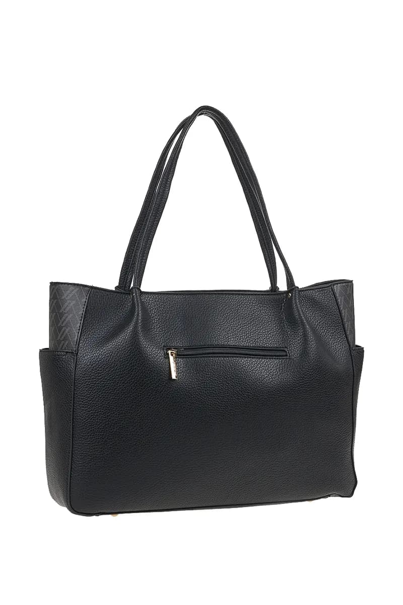 VERDE FASHION | Borsa a spalla con tasche con logo - 2