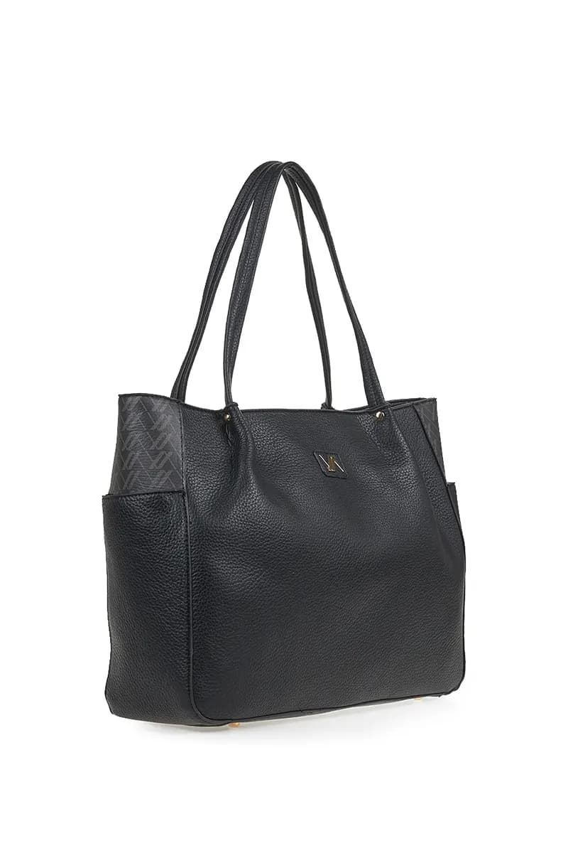 VERDE FASHION | Borsa a spalla con tasche con logo - 3