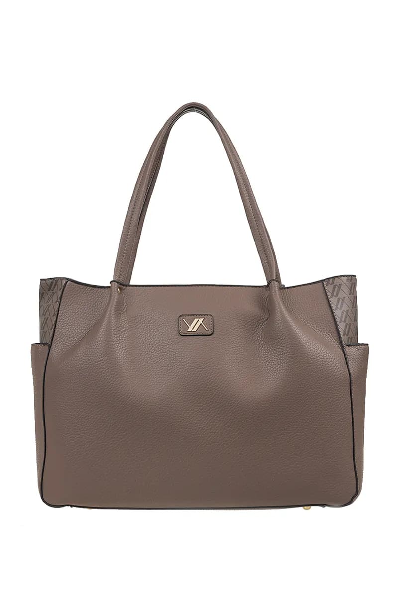 VERDE FASHION | Borsa a spalla con tasche con logo - 5