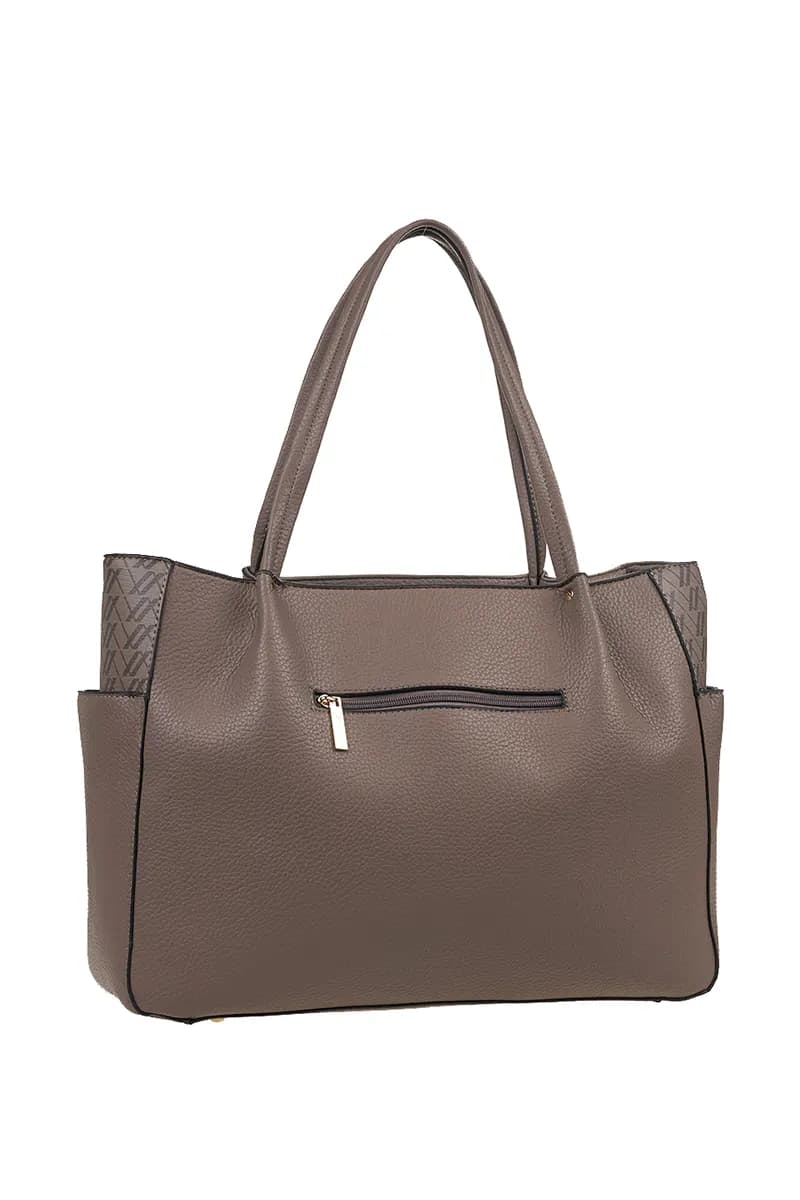 VERDE FASHION | Borsa a spalla con tasche con logo - 6