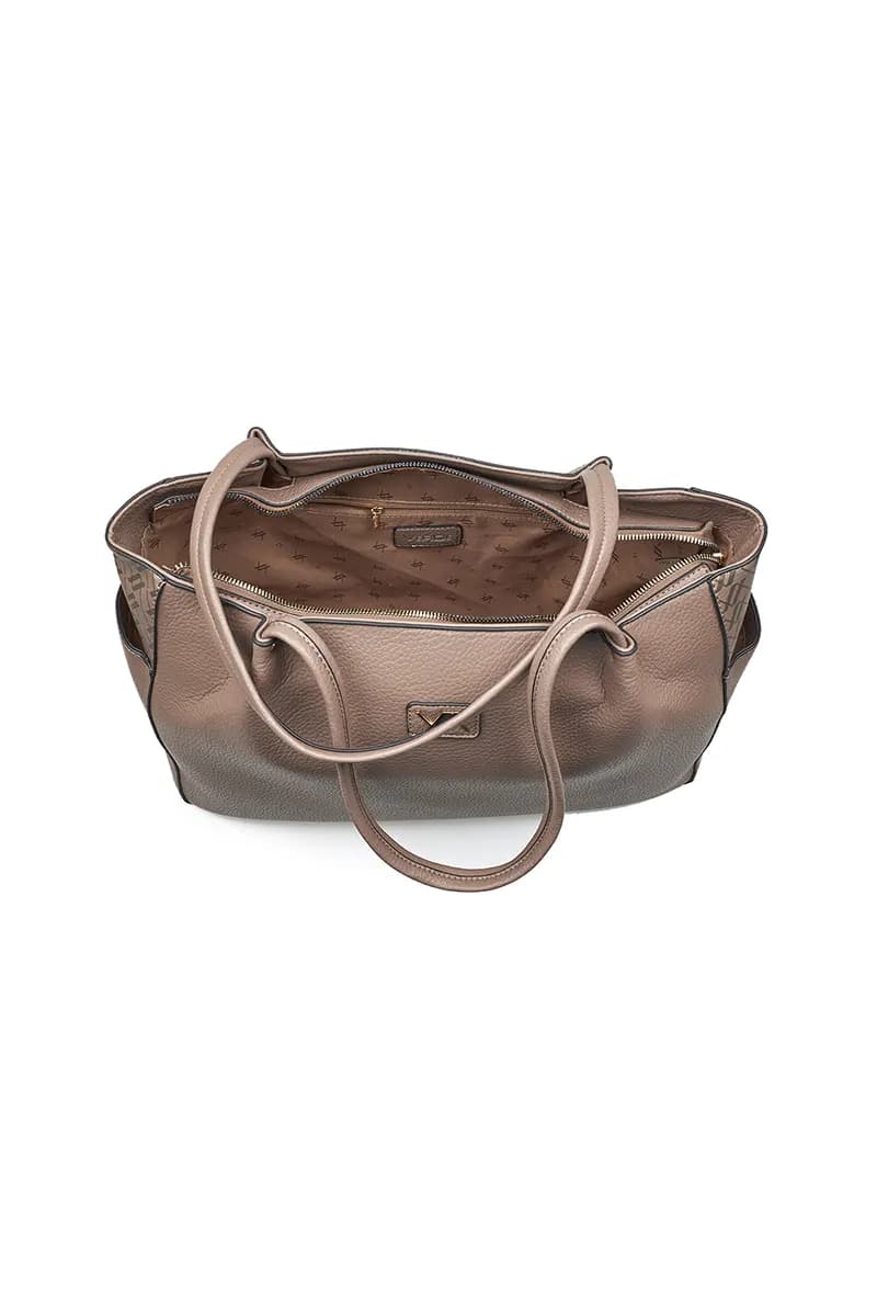 VERDE FASHION | Borsa a spalla con tasche con logo - 8