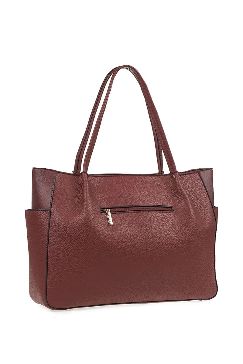 VERDE FASHION | Borsa a spalla con tasche con logo - 10