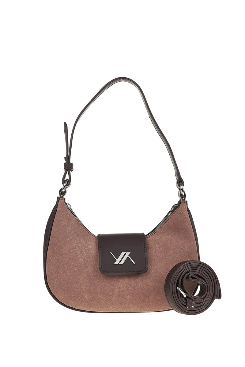 VERDE FASHION | Borsa hobo a spalla con fibbia - 10