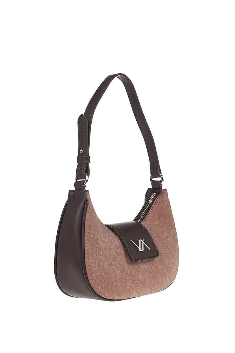 VERDE FASHION | Borsa hobo a spalla con fibbia - 3
