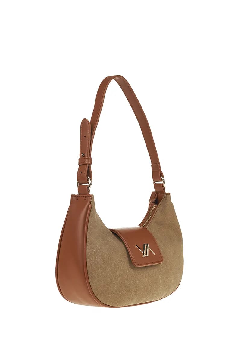 VERDE FASHION | Borsa hobo a spalla con fibbia - 7