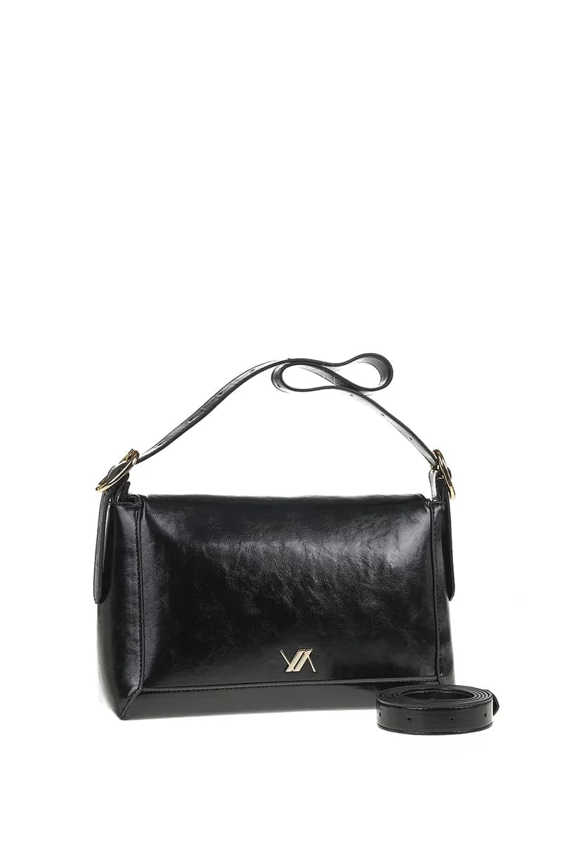 VERDE FASHION | Borsa a spalla in ecopelle semilucida - 6