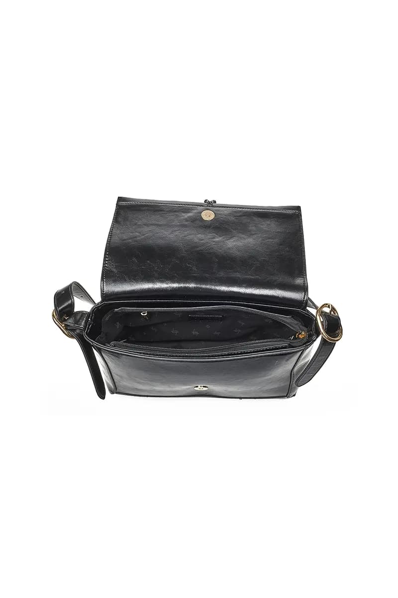 VERDE FASHION | Borsa a spalla in ecopelle semilucida - 8