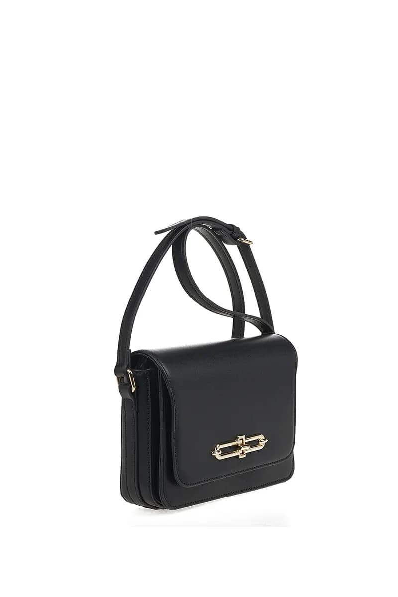 VERDE FASHION | Borsa a tracolla con pattina - 3
