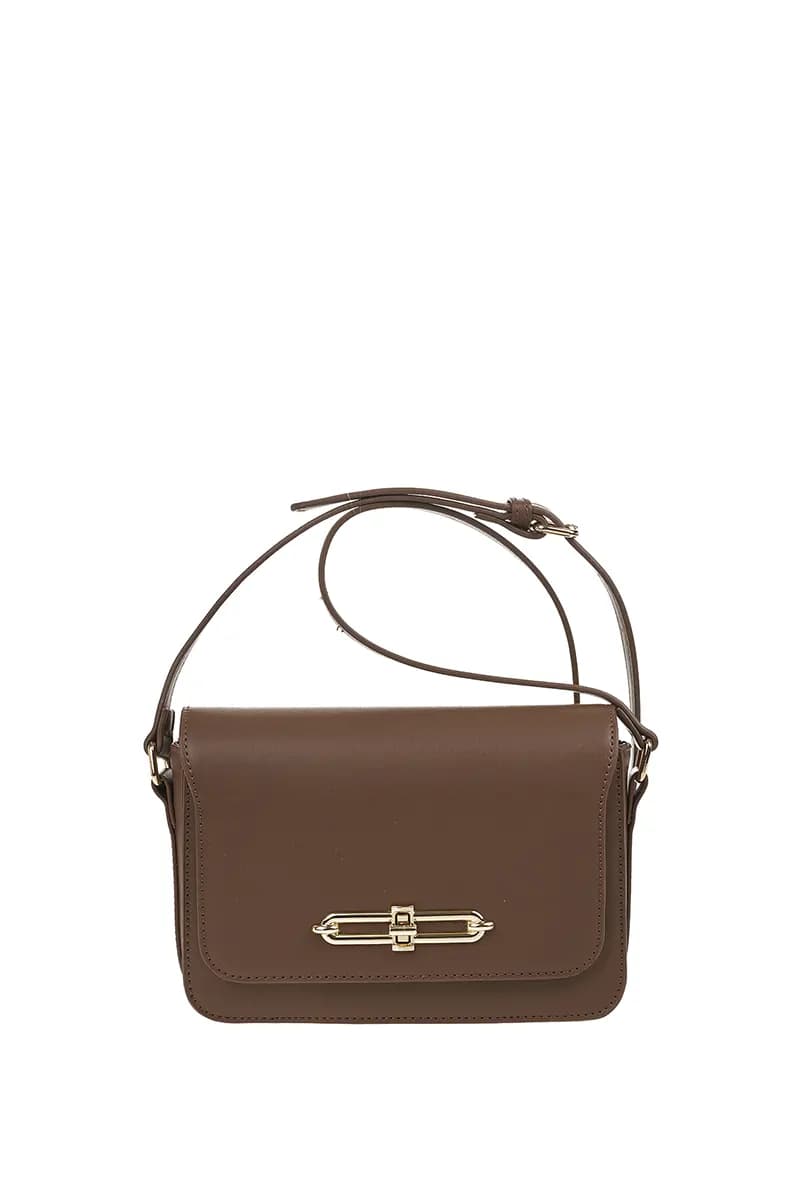 VERDE FASHION | Borsa a tracolla con pattina - 5