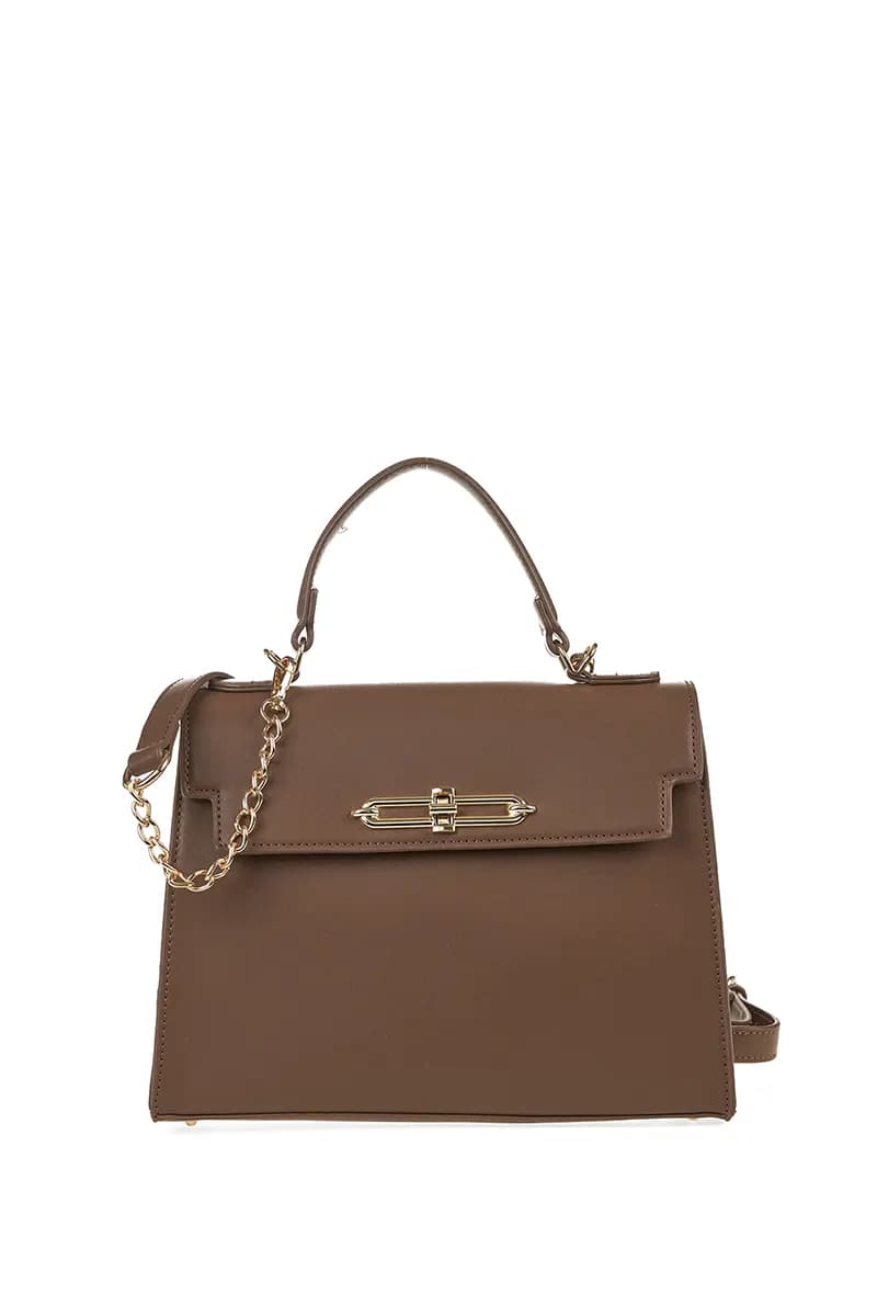 VERDE FASHION | Borsa a tracolla con pattina - 1