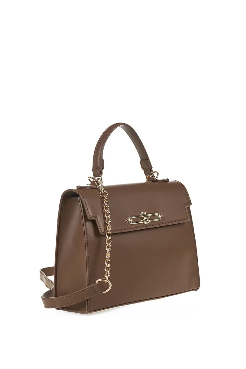 VERDE FASHION | Borsa a tracolla con pattina - 3