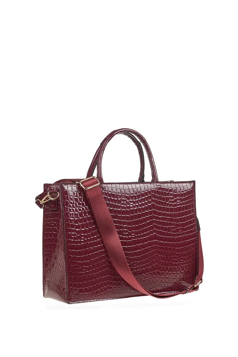 VERDE FASHION | Tote bag effetto pitonato con tracolla - 6