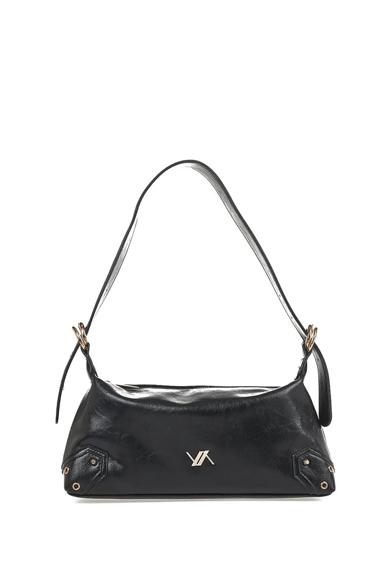 VERDE FASHION | Borsa baguette in ecopelle antichizzata - 14