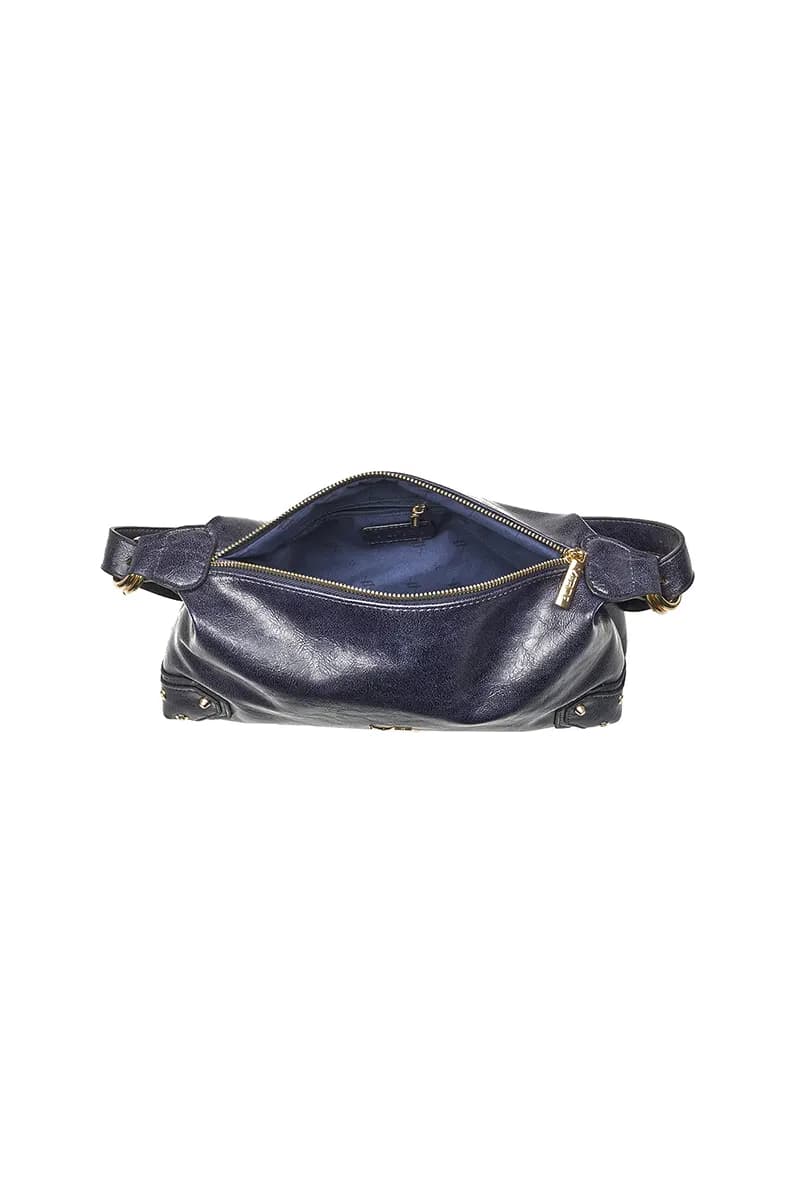 VERDE FASHION | Borsa baguette in ecopelle antichizzata - 11