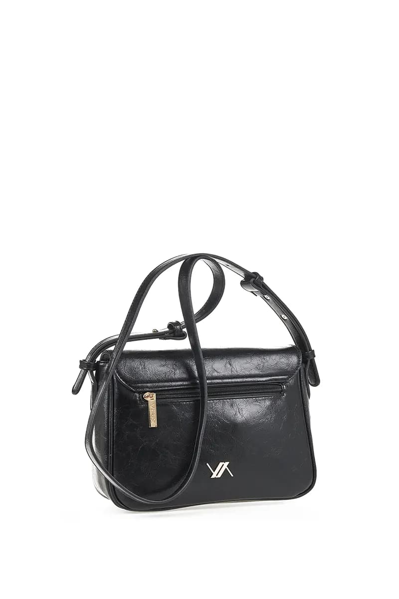 VERDE FASHION | Borsa a tracolla in ecopelle antichizzata - 2